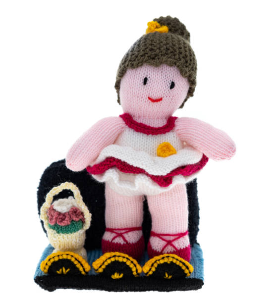 istock Hand knitted ballerina toy 1367905741
