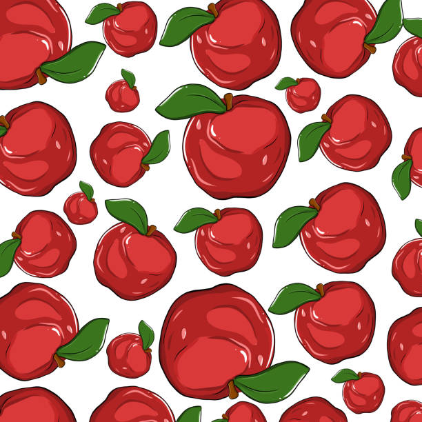 Red Apple Pattern Background 60+ Red Delicious Apple Background Stock Illustrations, Royalty-Free ...