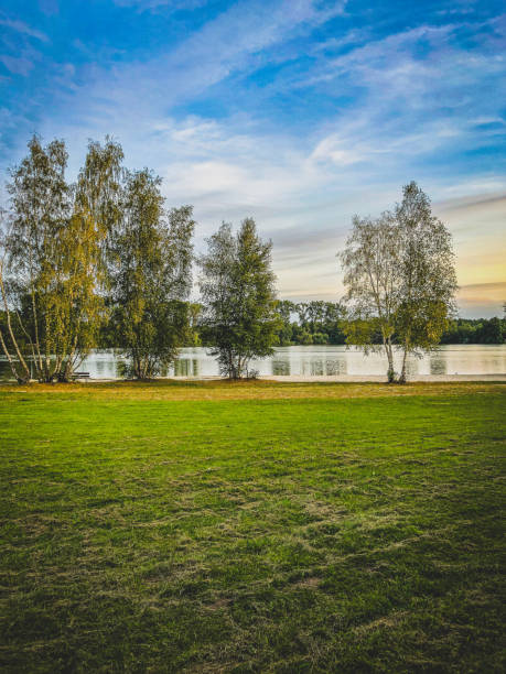 istock Lake in Germany with some trees in the foreground. 1367914832