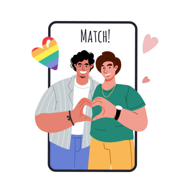 79 Cartoon Of The Gay Men Hugging Illustrations & Clip Art - iStock