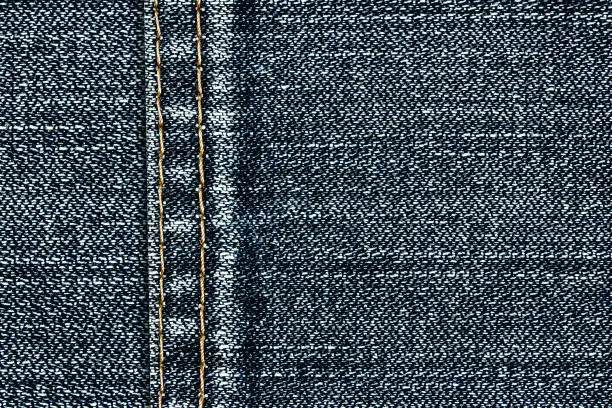 Blue denim background. Empty copy space textile pattern.