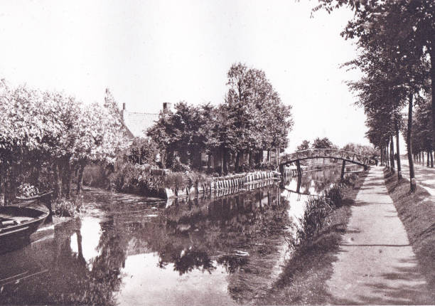 istock Delft Canal, Netherlands (Holland) 1894 Antique Photo 1367919276