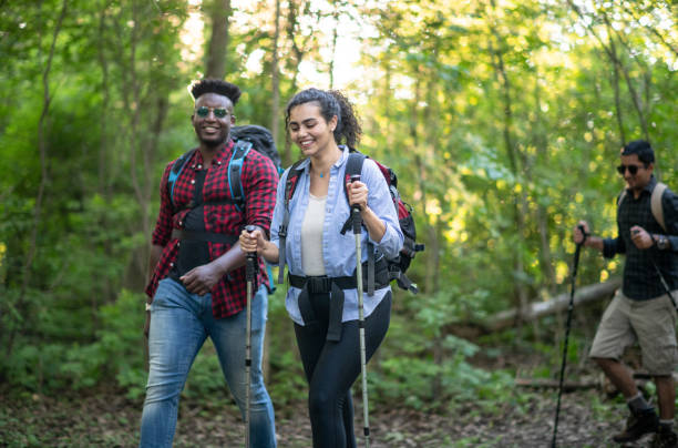 istock Young Adults on a Hiking Trail 1367927894