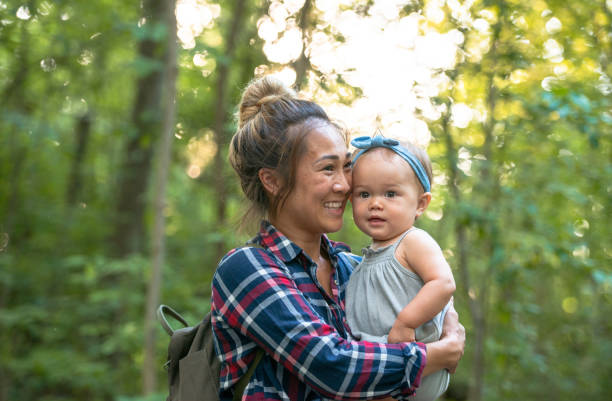 Mother and Daughter on a Hike