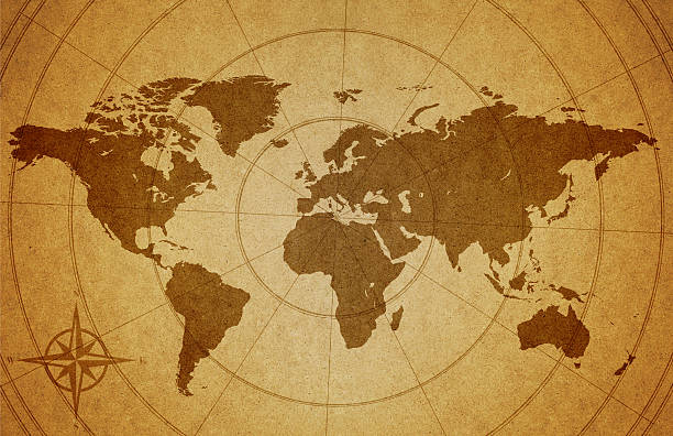 istock Map of the world on grunge background 136793219