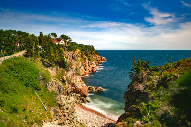 Costline view from the Keltic Lodge in Ingonish on the Cabot Trail on Nova Scotia