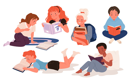 Ilustración de Niños leyendo periódico descarga gratuita Ilustración de Niños leyendo periódico descarga gratuita