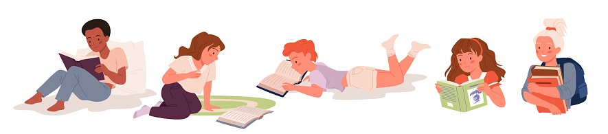 Ilustración de Niños leyendo periódico descarga gratuita Ilustración de Niños leyendo periódico descarga gratuita