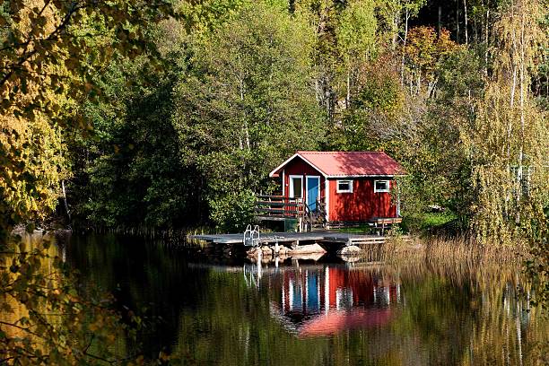 istock Cottage by the lake 136795465