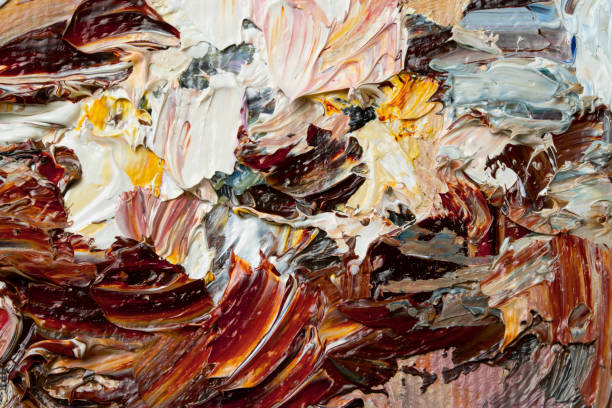 istock Expressive embossed pasty oil paints and reliefs. 1367954802