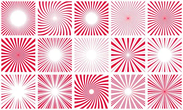 Vector illustration of Red rays backgrounds
