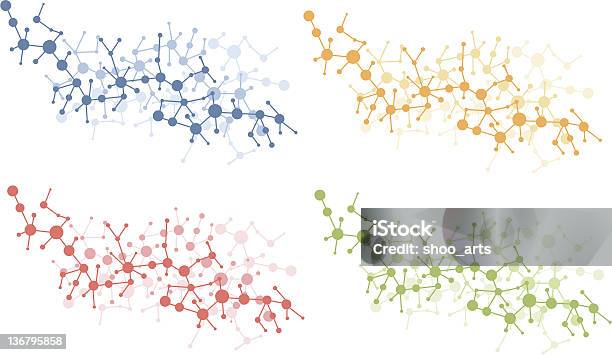 Colore Molecola Connessione Vettoriale - Immagini vettoriali stock e altre immagini di Astratto - Astratto, Atomo, Cerchio
