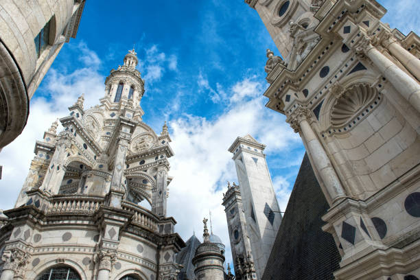 castello di chambord - french renaissance foto e immagini stock