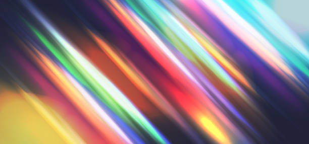 efekt nakładki na tęczową soczewkę optyczną, abstrakcyjne tło widma - rainbow multi colored sun sunlight stock illustrations