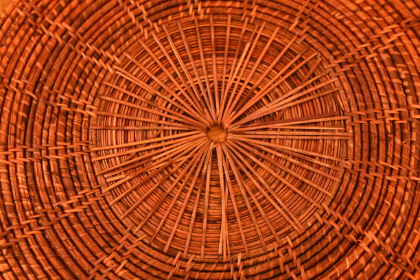 istock A bird’s eye view of a wicker place mat woven from the middle into circles in differing shades of brown 1367978182