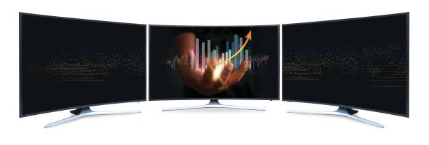istock Curved TV 4K flat screen lcd or oled, 1367978958