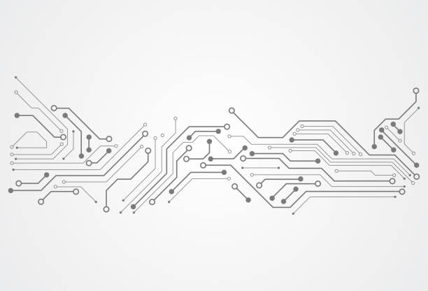 illustrations, cliparts, dessins animés et icônes de abstrait numérique avec technologie texture de circuit imprimé. illustration de la carte mère électronique. concept de communication et d’ingénierie. illustration vectorielle - carte mère