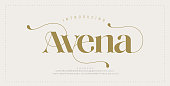 istock Elegant alphabet letters font and number. Typography Luxury classic lettering serif fonts decorative wedding vintage retro concept. vector illustration 1367984324
