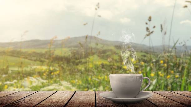 istock hot coffee on the table on a natural background 1367986936