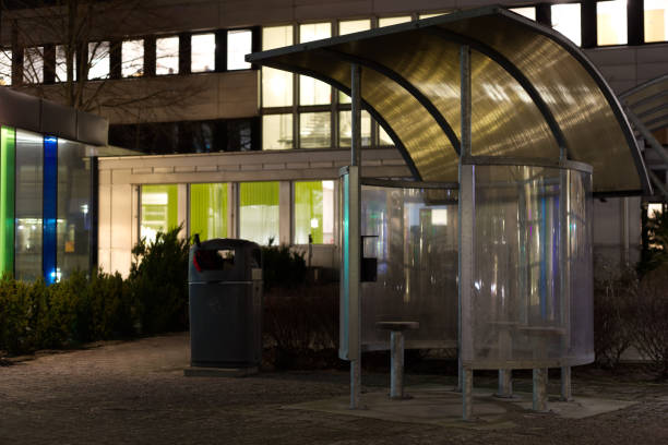 istock Outside place for smoking somewhere in Halmstad, Sweden 1367988752