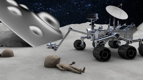 istock Ufo Crash on The Moon and Survived Aliens 1367992666