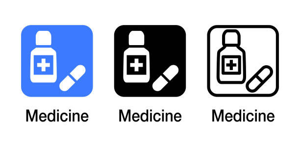 ilustrações de stock, clip art, desenhos animados e ícones de medicine, pharmacy app icon vector design illustration material - japanese maple