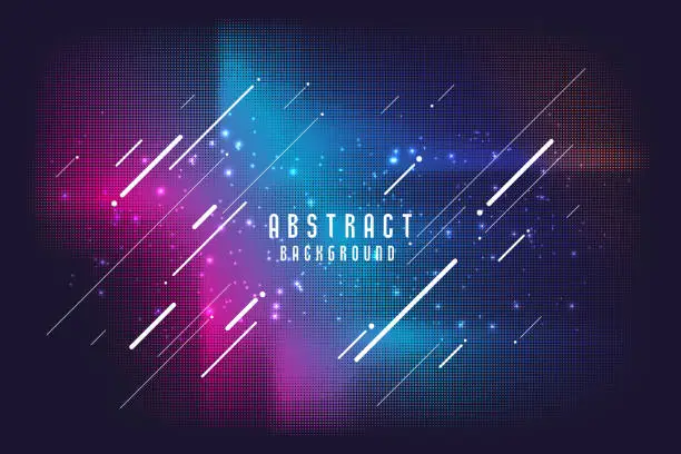 Vector illustration of Space Background and Abstract dark blue Background