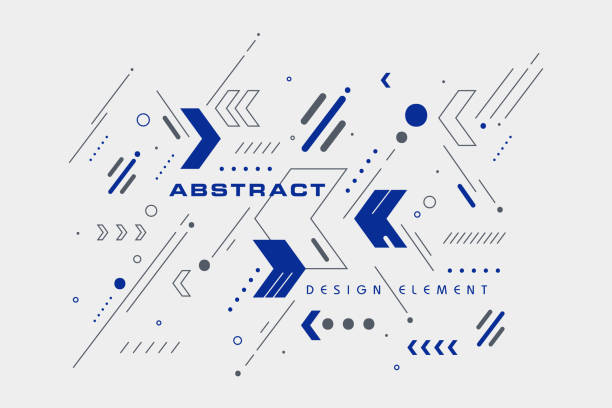 Abstract Arrow template Arrows technology background template geometric shape stock illustrations