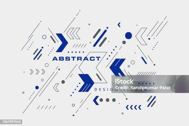 Abstract Arrow Template Stock Illustration - Download Image Now - Pattern, Arrow Symbol, Shape