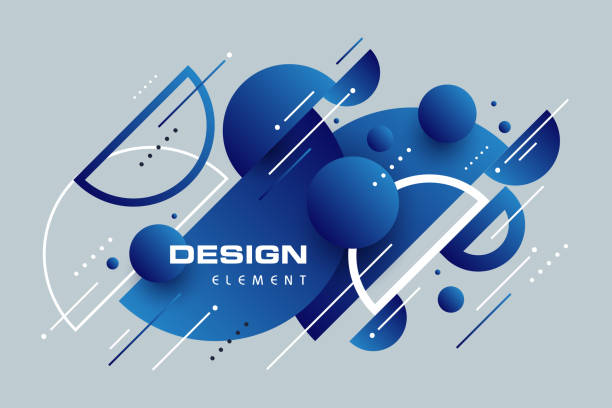 ilustrações, clipart, desenhos animados e ícones de fundo abstrato com efeito dinâmico. modelo de design de capa para banner, flyer e pôster. - three dimensional computer graphic abstract vector