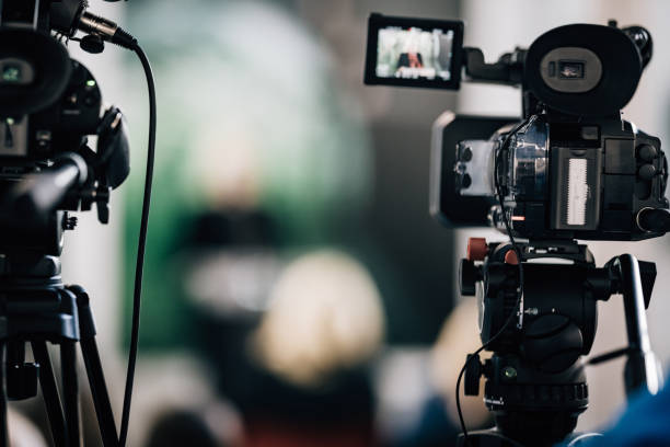 istock Cameras at a Live Media Conference. 1367998197