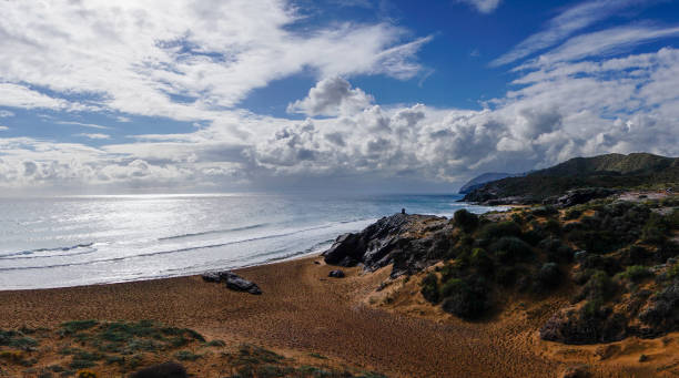 istock panorama view of empty beaches and mountainous coast in Murcia under an expressive sky 1368001794