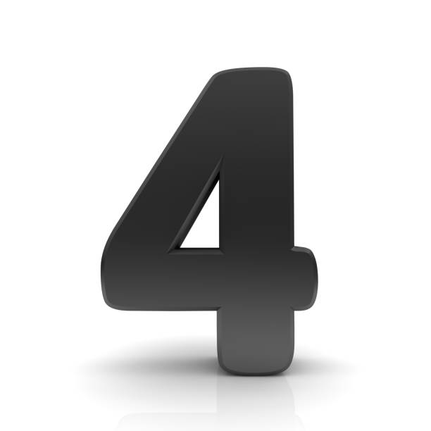 istock 4 four fourth number black 3d sign numeral figure digit in high resolution for print and presentations isolated on white background rendering graphic illustration 1368001844