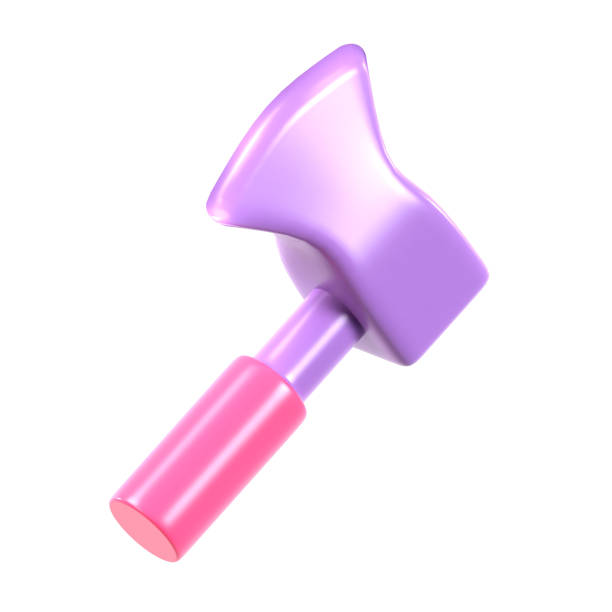 istock 3d render illustration ax isolated on white background. Axe icon in cartoon style. Hand tool for working with wood. Equipment for carpentry work. 1368002833