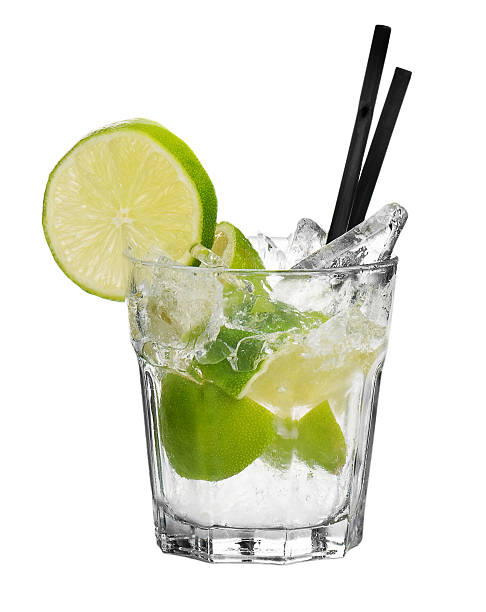 cocktail on white background stock photo