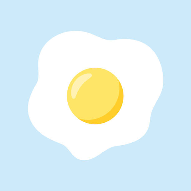 vector background with a fried egg for banners, cards, flyers, social media wallpapers, etc. vector background with a fried egg for banners, cards, flyers, social media wallpapers, etc. egg yolk stock illustrations