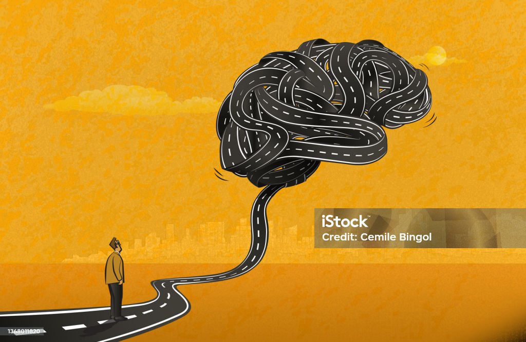 Zamotaný mozek - Bez autorských poplatků Duševní zdraví vektorové obrázky Zamotaný mozek - Bez autorských poplatků Duševní zdraví vektorové obrázky