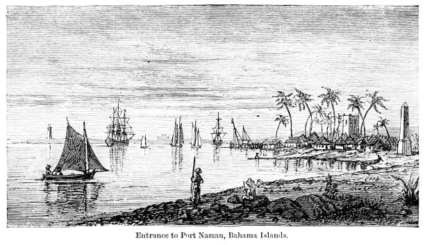istock Entrance to Port Nassau, Bahama Islands 1368013351
