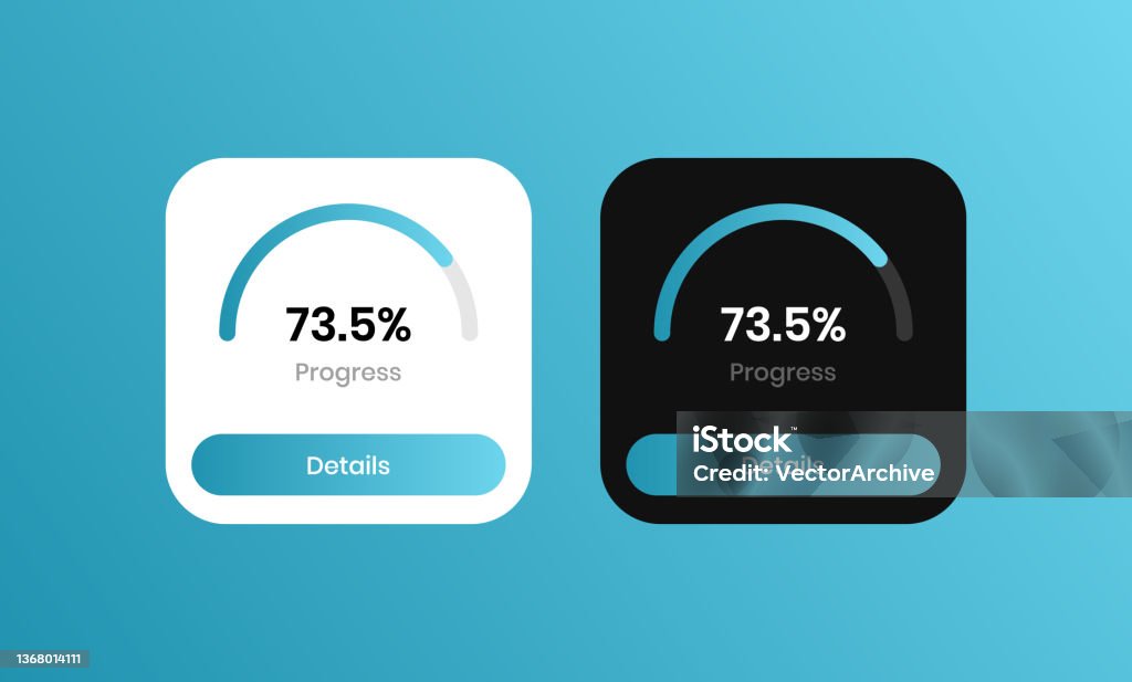 Infographic User Interface Design Concept Progress Indicator Data ...
