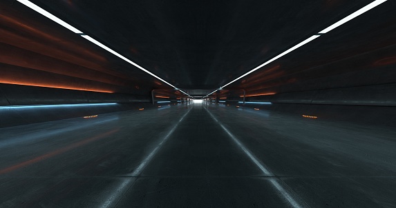 Light at the end of the tunnel Futuristic interior concept architecture