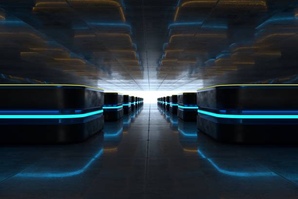 istock Power cell in hall - Futuristic Concept 1368014199
