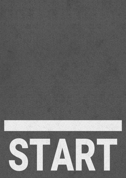 Illustration of the word "START" drawn on the ground Background illustration start point stock illustrations