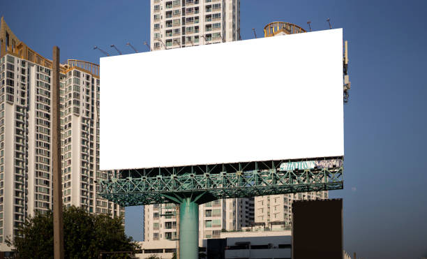 istock Billboard canvas mock up in city background beautiful 1368016111