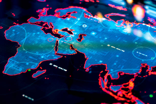 istock Eurasia and Africa on digital display 1368021598