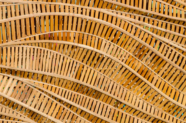 istock nature background of brown handicraft weave texture bamboo surface 1368022597