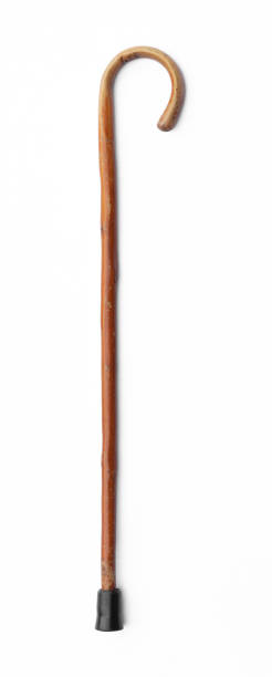 istock wooden walking cane  isolated on white background 1368027615