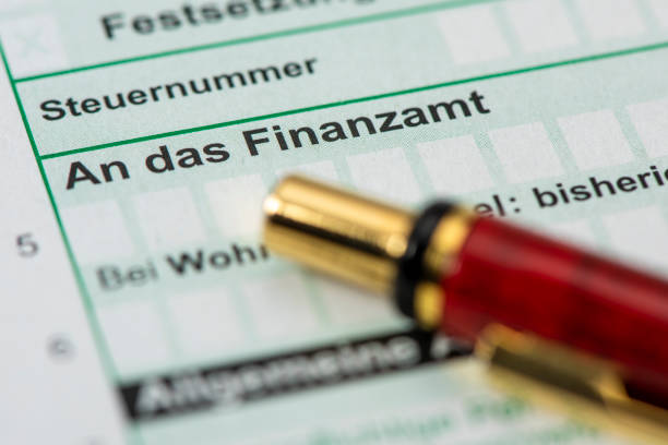 istock German tax return for tax office with form 1368028526