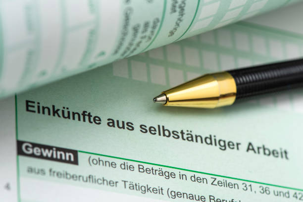 istock German tax return for tax office with form 1368028762