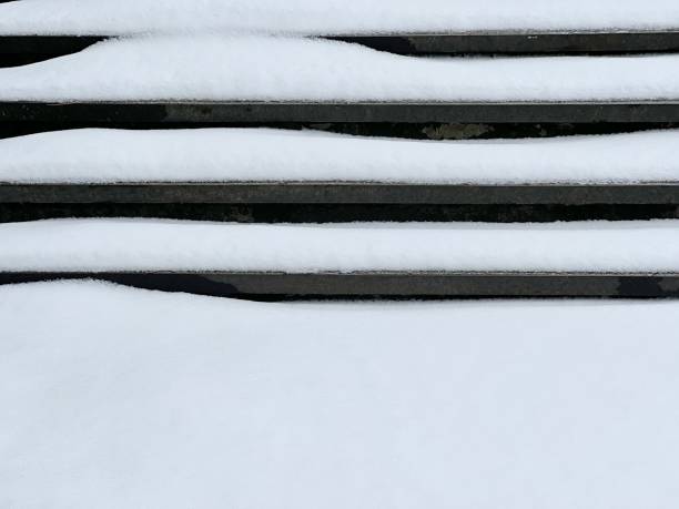 istock Staircase covered  snow at winter. 1368028834