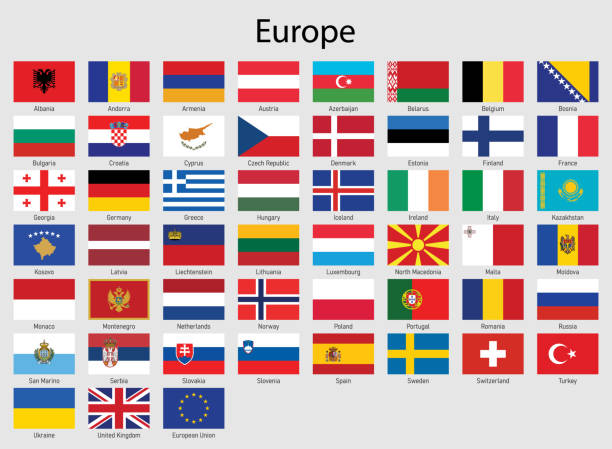 istock Set of flags Europeancountries, All Europe flag 1368029439